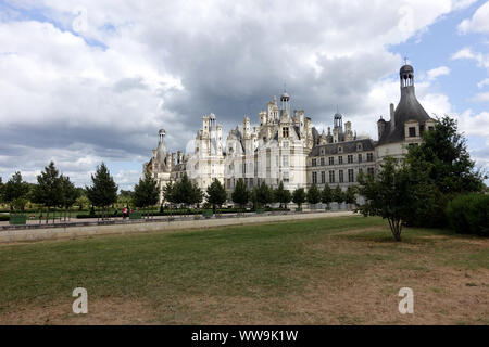 Chambord, France 30 July 2019: Chateau de Chambord in the Loire Valley in France Stock Photo