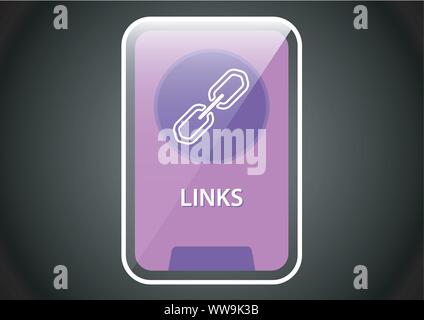 vector illustration link web card Stock Vector