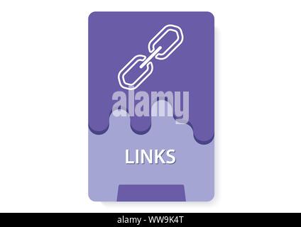 vector illustration link web card Stock Vector