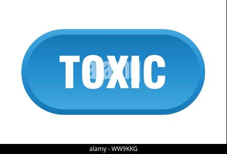 toxic button. toxic rounded blue sign. toxic Stock Vector