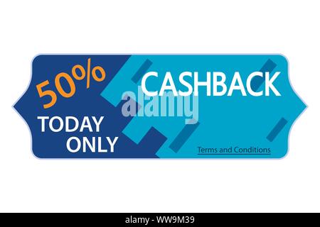 cashback voucher design Stock Vector
