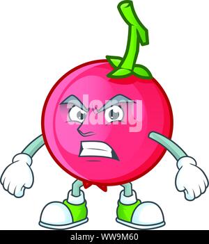 Plum Fruit With Angry expression. Mascot cartoon character for flavor ...