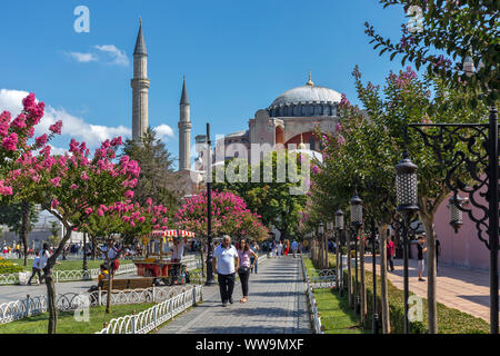 ISTANBUL, TURKEY - JULY 26, 2019: Hagia Sophia Museum in city of Istanbul, Turkey Stock Photo