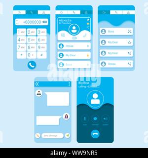 vector illustration mobile application user interface prototype Stock Vector