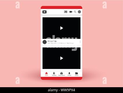 vector illustration social media mockup mobile application Stock Vector