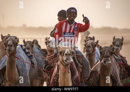 Camel Racing in Taif, Saudi Arabia Stock Photo