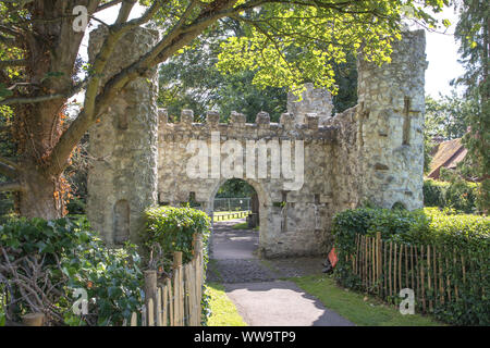 the ruins of reigate castle and the enclosed park reigate surrey Stock Photo