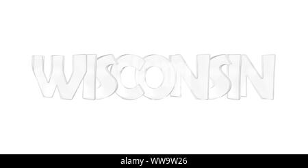 Wisconsin. Isolated USA state names with white background Stock Photo ...