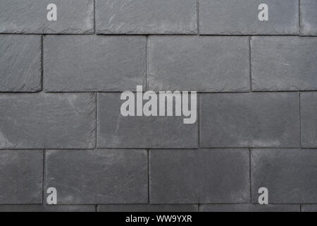 Detail of a slate roof on a house in Brittany, France Stock Photo