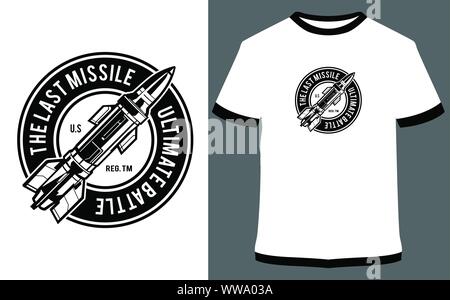 The Last Missile Vector Graphics, For Sticker Or Printing For The T-shirt Stock Vector