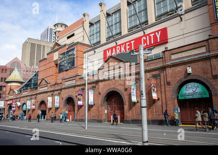 Haymarket in Sydney, market city shopping mall which houses Paddys market and other shops and stores,Sydney city centre,Australia Stock Photo