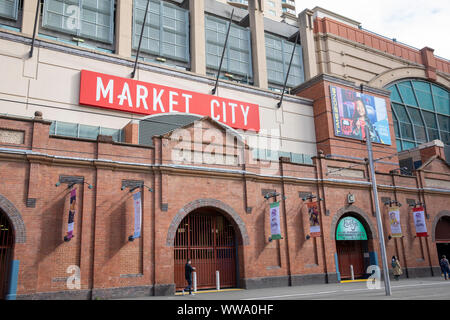 Haymarket in Sydney, market city shopping mall which houses Paddys market and other shops and stores,Sydney city centre,Australia Stock Photo