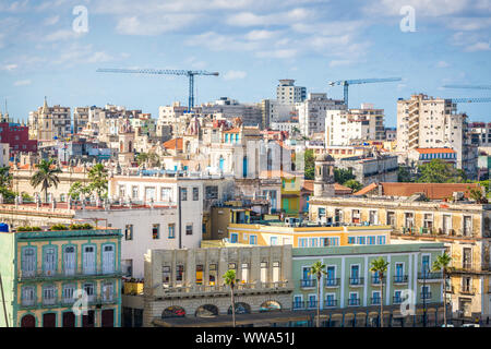 Havana, Cuba downtown skyline on the Malecon. Stock Photo