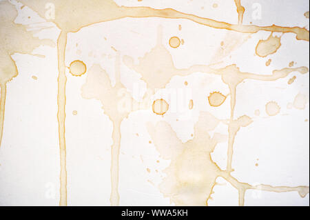 Coffee or tea stains and traces - modern isolated on white background. Splashes of cups, mugs and drops. Use this high quality set for your menu, bar Stock Photo