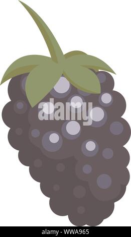 Blackberry fruit icon, minimal style. Vector illustration Stock Vector