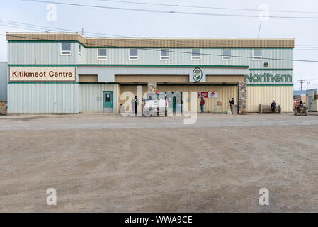 Cambridge Bay, Nunavut, Canada - September 04, 2019:  the main business district in the High Arctic community Stock Photo