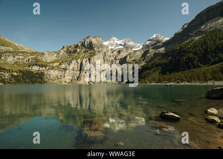 Beschienen Lake, in the Swiss Alps Stock Photo