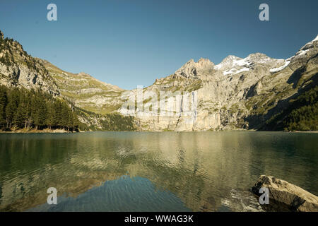 Beschienen Lake, in the Swiss Alps Stock Photo