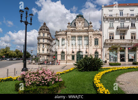 Exterior of the Agencia do Banco de Portugal in Coimbra Stock Photo