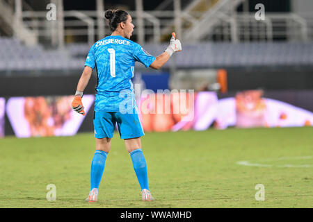 MANUELA ZINSBERGER (ARSENAL)  during Fiorentina Women´s Vs Arsenal , Firenze, Italy, 12 Sep 2019, Soccer Soccer Champions League Women Stock Photo