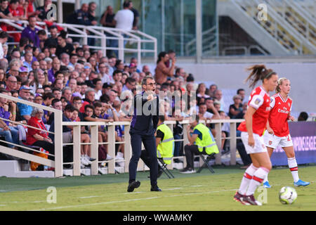 ANTONIO CINCOTTA (FIORENTINA WOMEN´S)  during Fiorentina Women´s Vs Arsenal , Firenze, Italy, 12 Sep 2019, Soccer Soccer Champions League Women Stock Photo