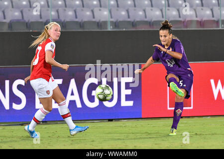 ALICE TORTELLI (FIORENTINA WOMEN´S)  during Fiorentina Women´s Vs Arsenal , Firenze, Italy, 12 Sep 2019, Soccer Soccer Champions League Women Stock Photo