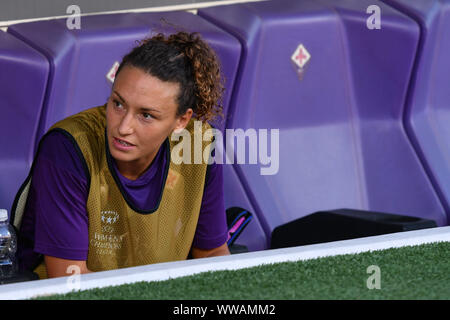 ILARIA MAURO (FIORENTINA WOMEN´S)  during Fiorentina Women´s Vs Arsenal , Firenze, Italy, 12 Sep 2019, Soccer Soccer Champions League Women Stock Photo