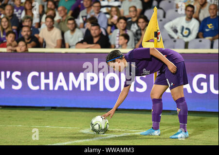 ALICE PARISI (FIORENTINA WOMEN´S)  during Fiorentina Women´s Vs Arsenal , Firenze, Italy, 12 Sep 2019, Soccer Soccer Champions League Women Stock Photo