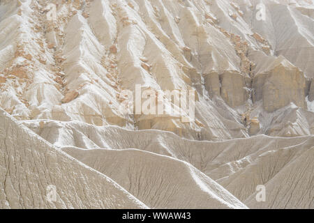 Fresh snow on eroded buttes, Caineville, Utah, USA Stock Photo