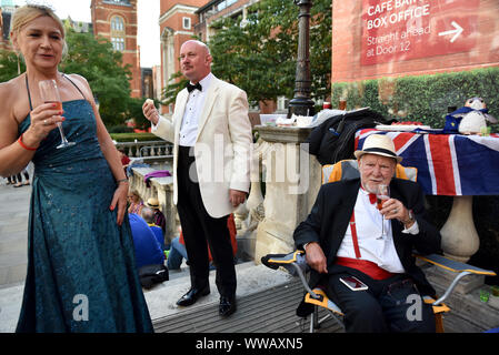 Royal Albert Hall, South Kensington, London, UK. 14th Sep, 2019. Prommers and EU supporters outside the Royal Albert Hall for the Last Night of the Proms. Credit: Matthew Chattle/Alamy Live News Stock Photo