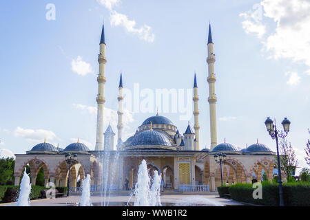 Akhmad Kadyrov Mosque (officially known as The Heart of Chechnya) in Grozny, Russia Stock Photo