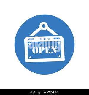 Well organized and fully editable Open Sign Icon / open shop for any use like print media, web, commercial use or any kind of design project. Hope thi Stock Vector