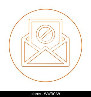 Beautiful design and fully editable Email Spamming Icon, Spam mailing, wrong e-mail address for commercial, print media, web or any type of design pro Stock Vector
