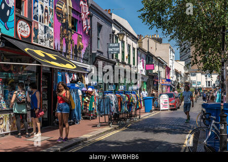 BRIGHTON, UNITED KINGDOM - JULY 24: This is the Lanes, a shopping street popular with tourists on July 24, 2019 in Brighton Stock Photo