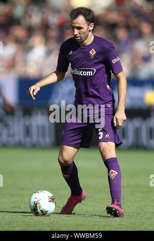 Florence, Italy. 14th Sep, 2019. Milan Badelj of ACF Fiorentina during the Serie A match between Fiorentina and Juventus at Stadio Artemio Franchi, Florence, Italy on 14 September 2019. Photo by Luca Pagliaricci. Editorial use only, license required for commercial use. No use in betting, games or a single club/league/player publications. Credit: UK Sports Pics Ltd/Alamy Live News Stock Photo