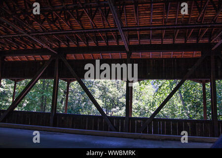 Covered Bridge, Mohican State Park, Ohio Stock Photo