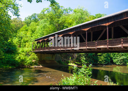 Covered Bridge, Mohican State Park, Ohio Stock Photo