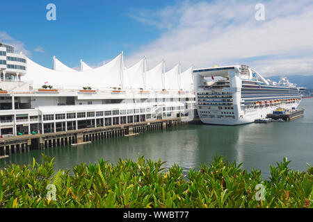 Cruise Ship 'Golden Princess London' at Canada Place Downtown Vancouver, B. C., Canada. June 15, 2019 Stock Photo