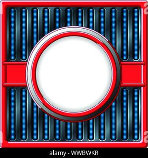Chrome retro frame Stock Vector