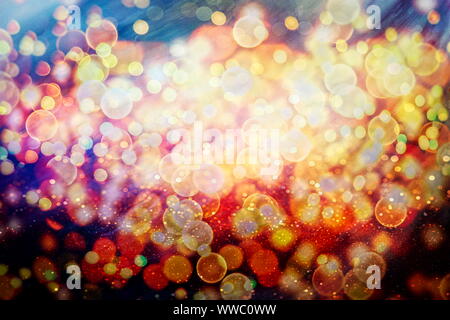 Glittering Christmas background. Yellow christmas background Glitter christmas background. Stock Photo