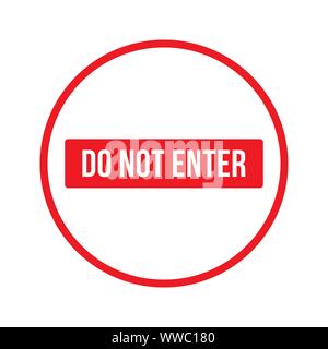 Stop Restriction Do not enter logo sign design vector icon Stock Vector