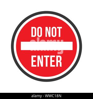 Stop Restriction Do not enter logo sign design vector icon Stock Vector