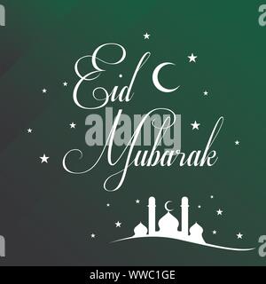 Islamic holy Eid Al-Fitr Eid mubarak celebrations greetings vector holiday background illustration Stock Vector