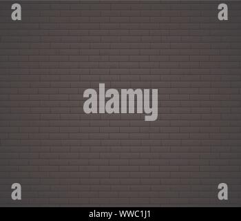 Empty Brick Wall Surface. Old Grey Brick Wall Background. Urban Wall Texture. Vector Illustration Stock Vector
