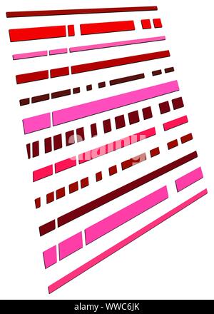 Grid, mesh with intermittent, dashed lines. Intersecting dynamic stripes. Irregular grating, lattice texture. Interlocking, criss-cross abstract geome Stock Vector