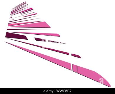 Grid, mesh with intermittent, dashed lines. Intersecting dynamic stripes. Irregular grating, lattice texture. Interlocking, criss-cross abstract geome Stock Vector