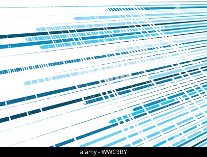 Grid, mesh with intermittent, dashed lines. Intersecting dynamic stripes. Irregular grating, lattice texture. Interlocking, criss-cross abstract geome Stock Vector