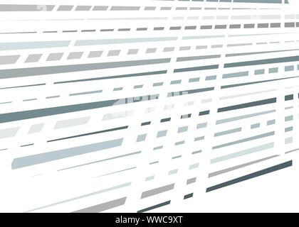 Grid, mesh with intermittent, dashed lines. Intersecting dynamic stripes. Irregular grating, lattice texture. Interlocking, criss-cross abstract geome Stock Vector