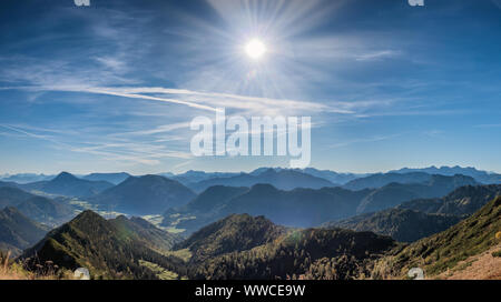 Hochfelln alps in Bavaria on a sunshine day, Germany Stock Photo