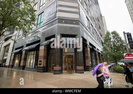 saks fifth avenue store on north michigan avenue magnificent mile on a wet  overcast day in Chicago Illinois USA Stock Photo - Alamy